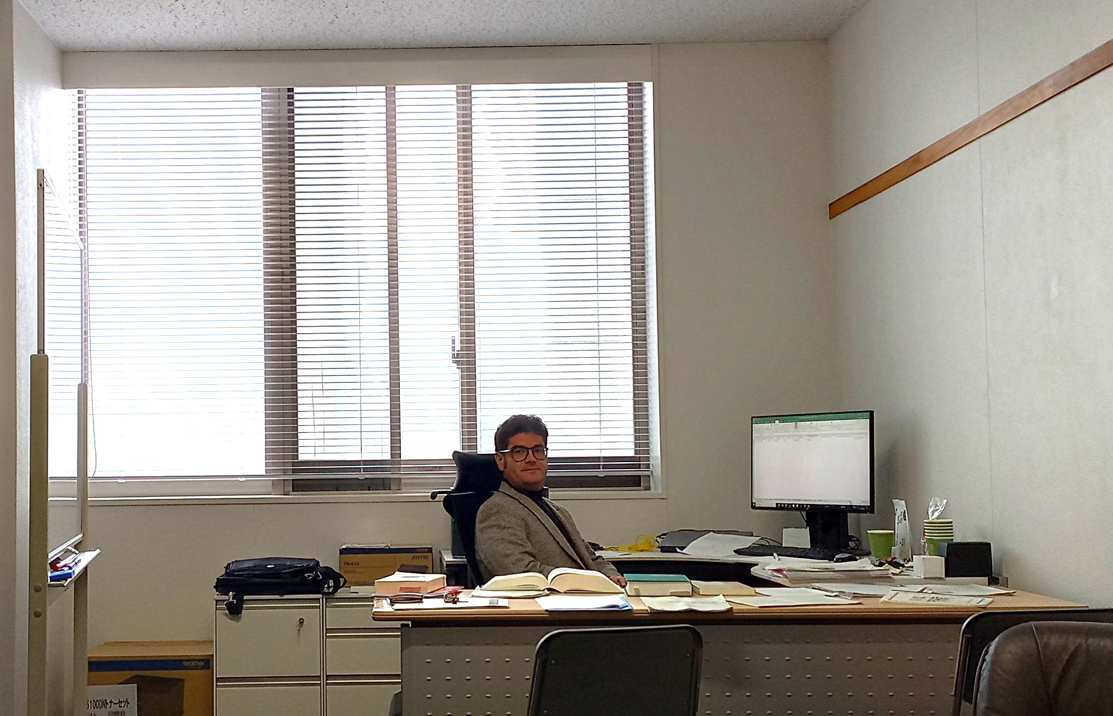 in the office at Kyudai(edit)